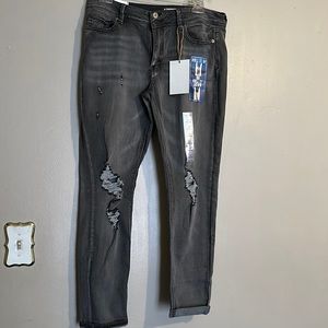 Black rip jeans